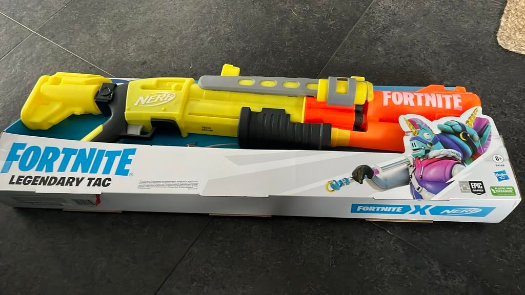 Fusil pompe Nerf Fortnite legendary tac avec sa boite, Ophalen of Verzenden, Zo goed als nieuw