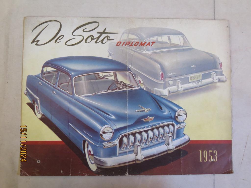 DESOTO DIPLOMAT 1953 FOLDER, Verzenden, Folder