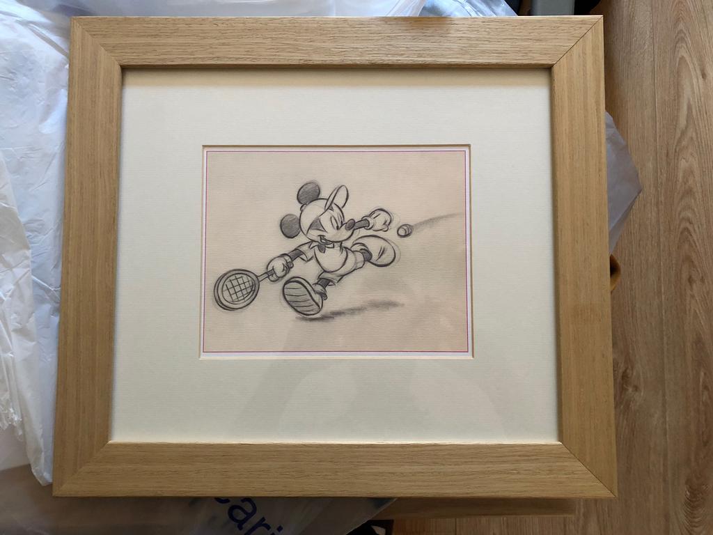 Cadre Mickey Tennis, Enlèvement ou Envoi, Comme neuf, Bois