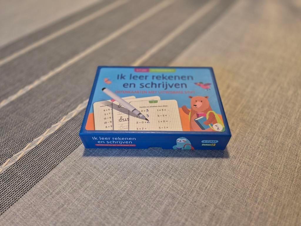 Ik leer rekenen en schrijven oefenkaarten, Kinderen en Baby's, Ophalen of Verzenden, Zo goed als nieuw