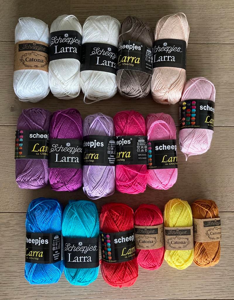 Lot Haakkatoen Larra Scheepjes, Ophalen of Verzenden, Nieuw, Breien of Haken, Wol of Garen