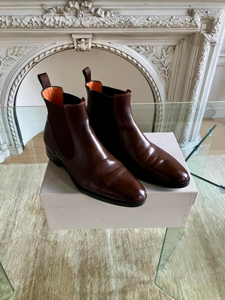 Santoni, Bottes, Enlèvement ou Envoi, Brun, Porté