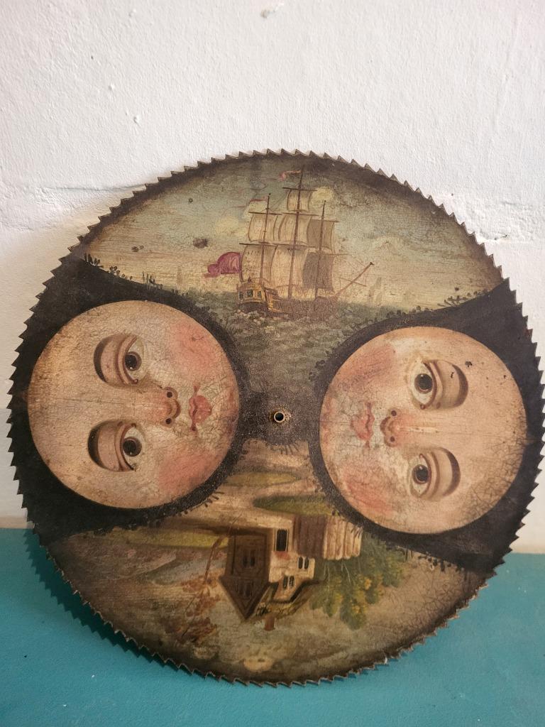 Zeldzame beschilderde maanfase Wijzerplaat uit ca. 1790, Antiek en Kunst, Ophalen of Verzenden