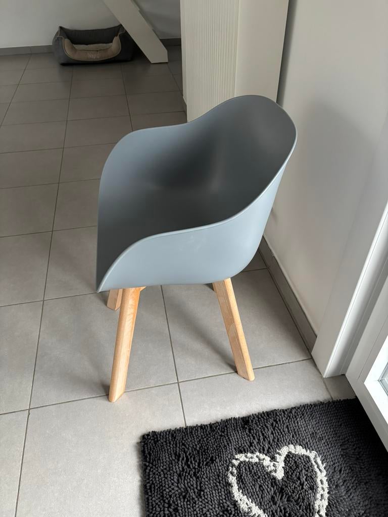 moderne stoel, Enlèvement, Comme neuf, Gris, Bois