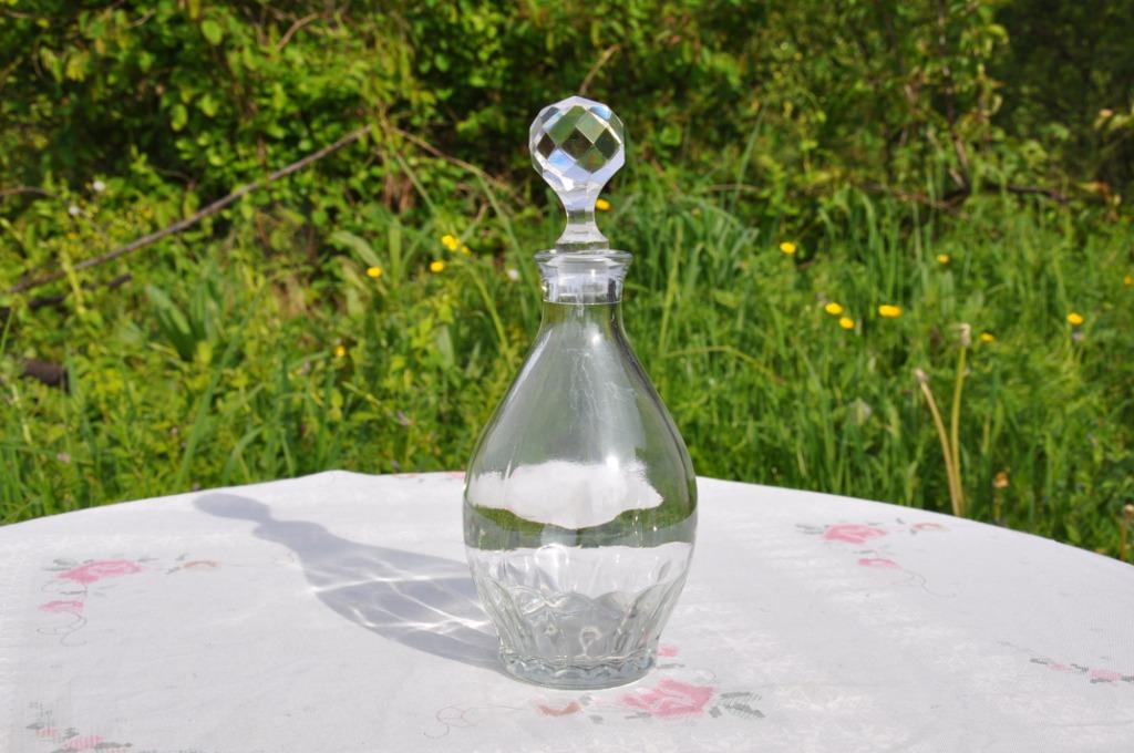 carafe en verre bouchon facette, Enlèvement ou Envoi