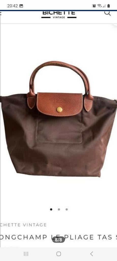 Tasje longchamp opplooibaar .vintage tasje.. als nieuw, Ophalen of Verzenden