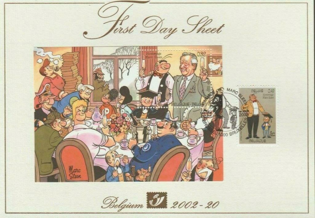 Année 2002 : FDS 2002-20 - 3144 + Bloc 100 - Marc Sleen 80 a, Timbres & Monnaies, Enlèvement ou Envoi