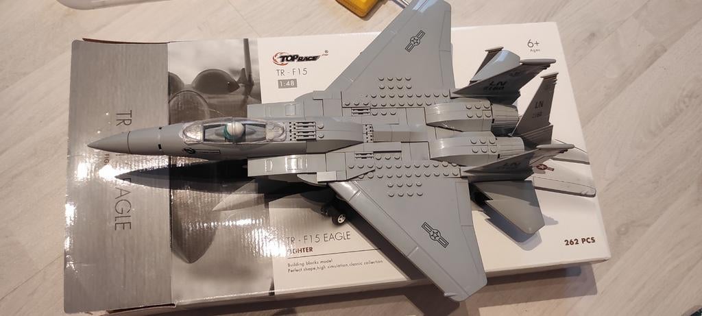 Avion de chasse F15 Eagle Lego like, Enlèvement, Comme neuf, Lego