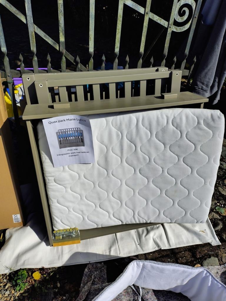 Quax park Marie Luca met lade en matras, Kinderen en Baby's, Babyparken, Ophalen, Gebruikt, In hoogte verstelbaar