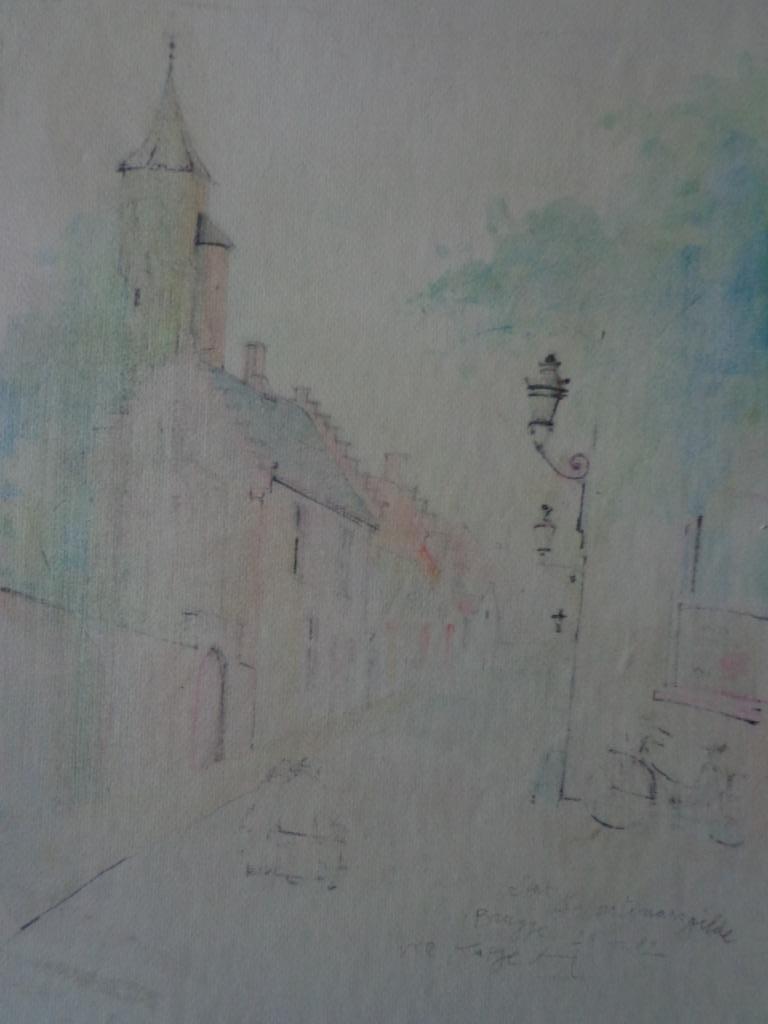 tekening Hugo Heyens Sint-Sebastiaansgilde te Brugge 1982, Ophalen of Verzenden