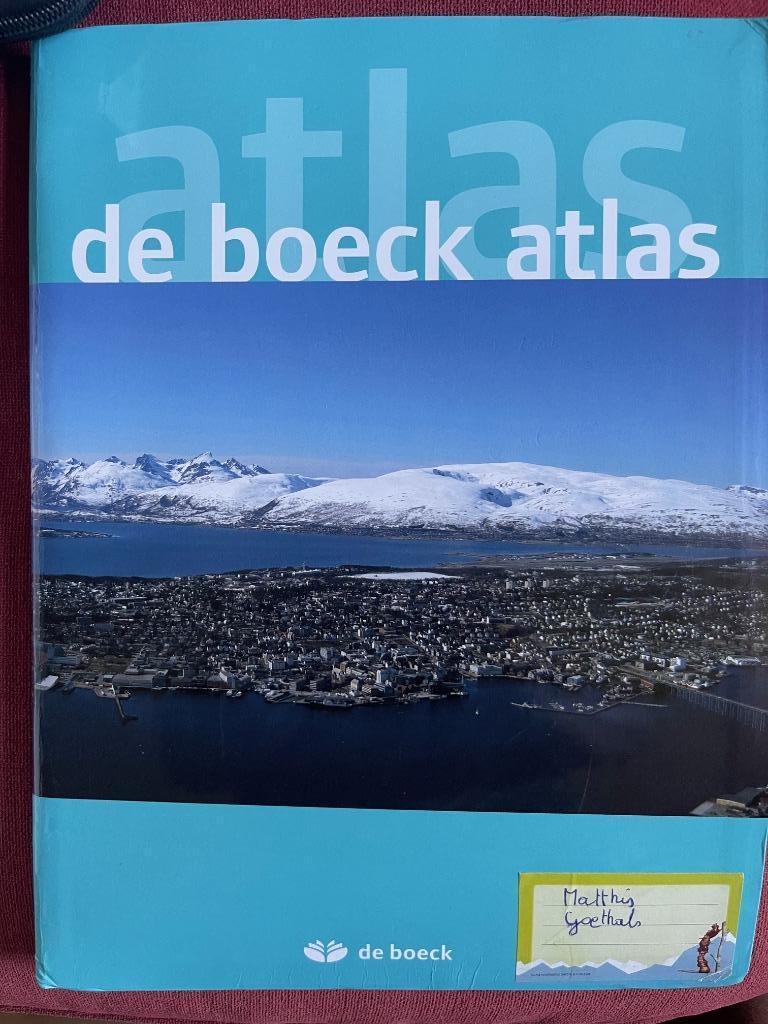 De Boeck atlas in perfecte staat, Overige atlassen, Ophalen of Verzenden, Zo goed als nieuw, Wereld