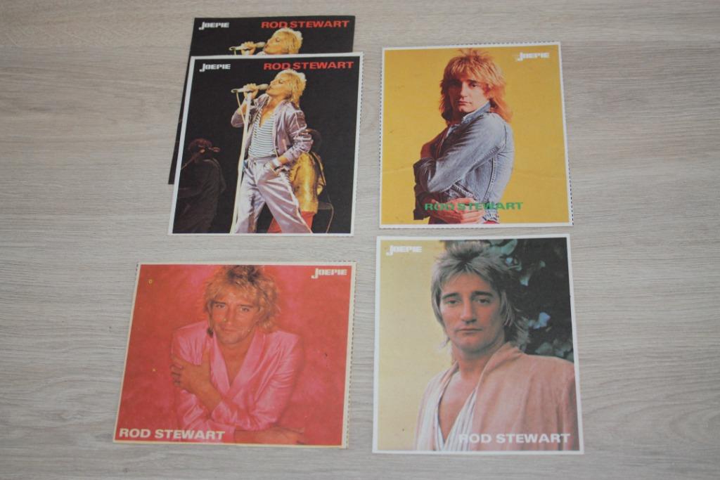 oude Joepie stickers , Rod Stewart , 4+1 dubbel, Ophalen of Verzenden, Gebruikt, Film, Tv of Omroep
