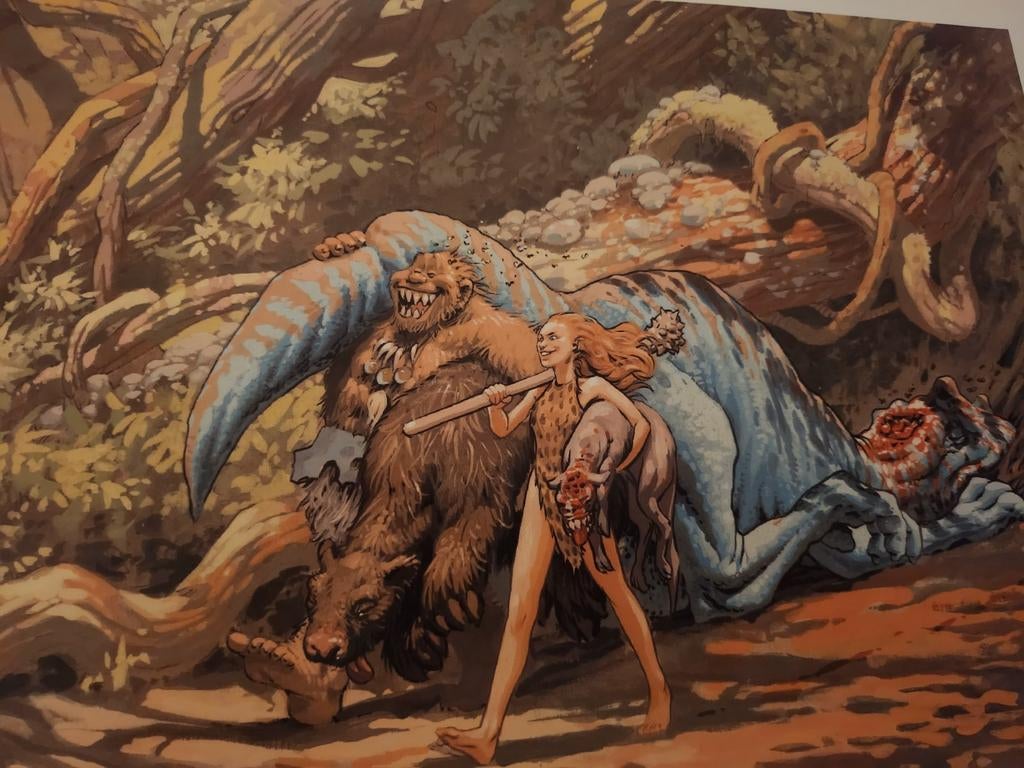 Illustration A4 trolls de troy de Mourier sur papier glacé, Enlèvement ou Envoi