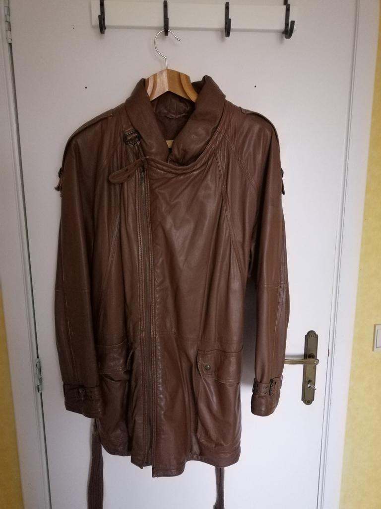 Veste en cuir véritable Casa Veneta, T. 54, Ophalen of Verzenden, Gedragen
