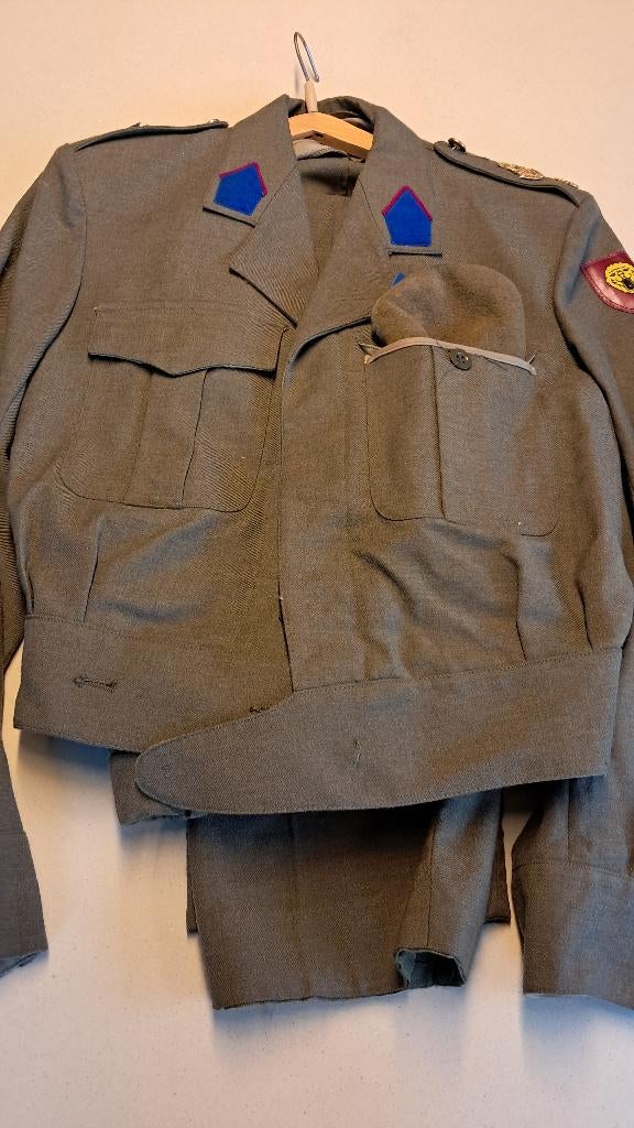 BELGIQUE - BATTLE DRESS 5 BATAILLON LOGISTIQUE 1975, Enlèvement ou Envoi, Armée de terre, Vêtements ou Chaussures