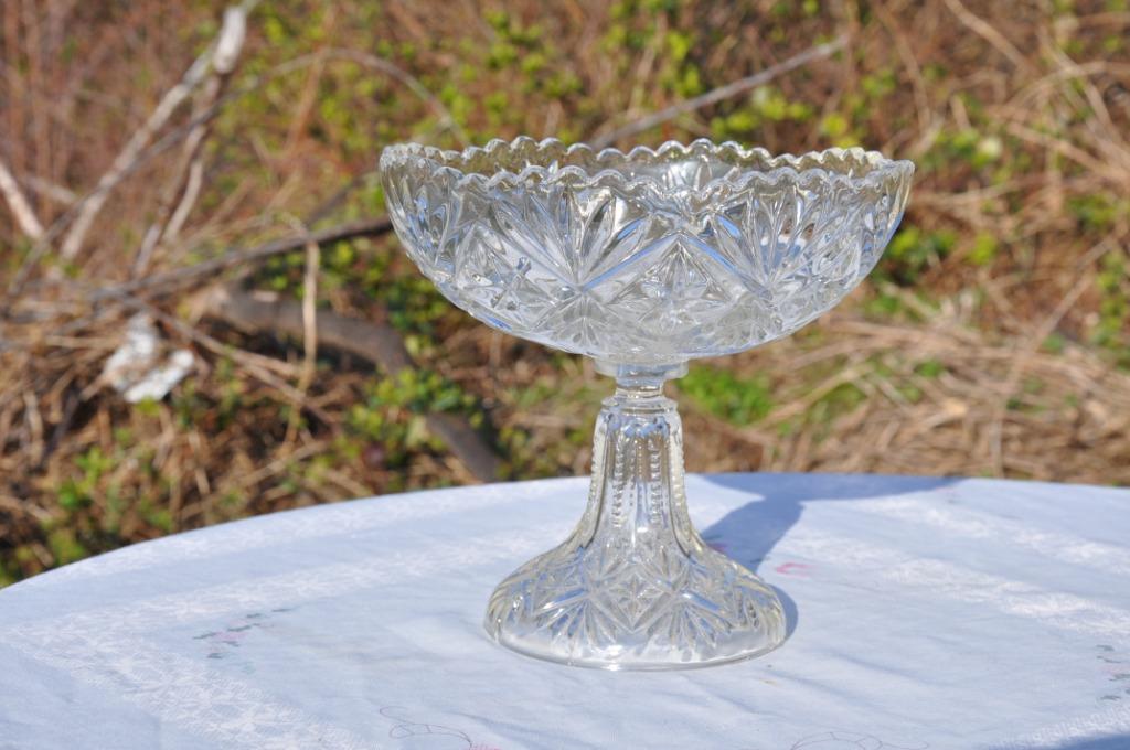 fruitier sur pied en verre moulé, Antiquités & Art, Enlèvement ou Envoi