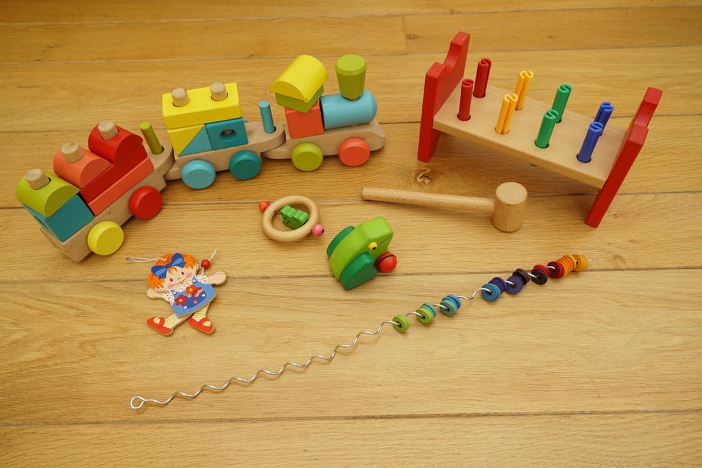 pakket houten speelgoed baby / peuter, Ophalen of Verzenden, Gebruikt, Overige typen