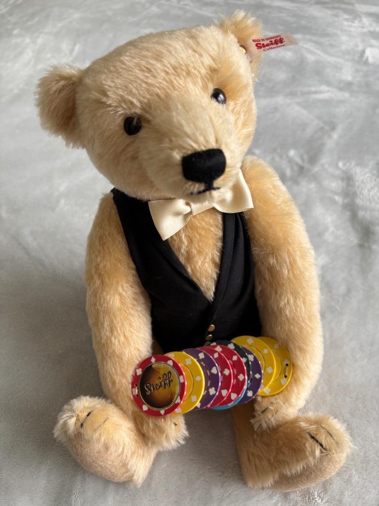 Steiff près de Croupier, Enlèvement ou Envoi, Comme neuf, Ours en tissus, Steiff