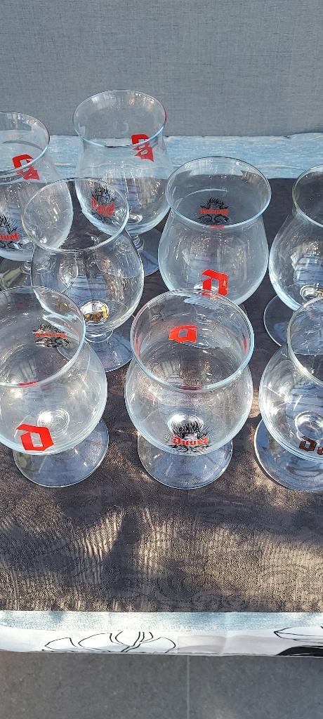 Duvel bierglazen 33cl 10 stuks, Ophalen, Gebruikt, Bierglas
