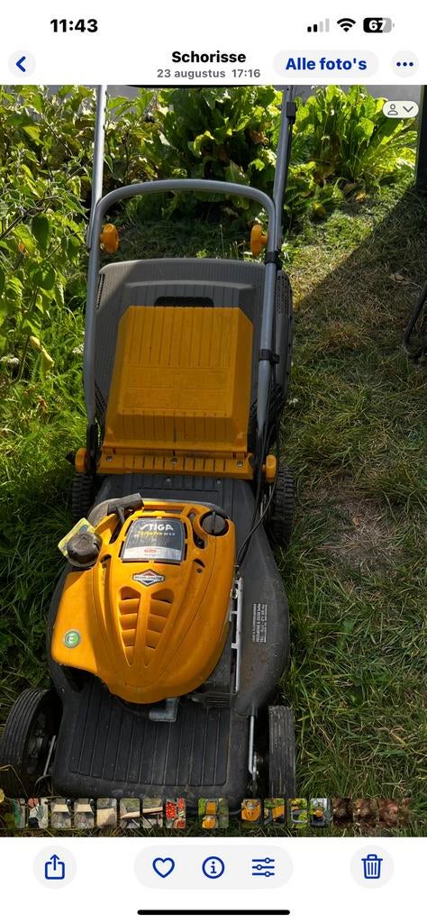 Grasmachine stiga turbo pro 50 sb, Tuin en Terras, Grasmaaiers, Ophalen, Zo goed als nieuw