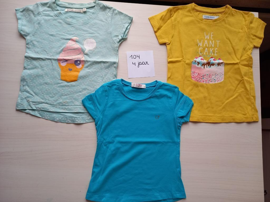 Pakket t-shirts maat 104 / 4 jaar meisje, Gebruikt, Meisje, Filou & Friends, Ophalen of Verzenden