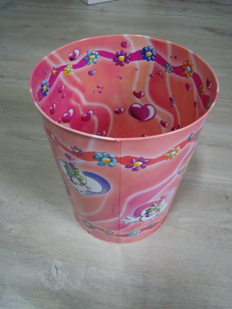 poubelle à papier Diddl Diddlina poubelle en étain rose 26cm, Enlèvement ou Envoi, Diddlina, Comme neuf, Autres types