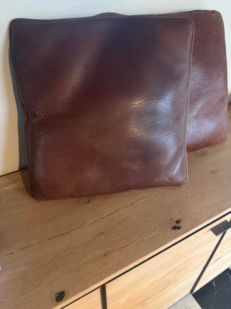 Leren kussens van Baxter zetel set, Ophalen, Zo goed als nieuw