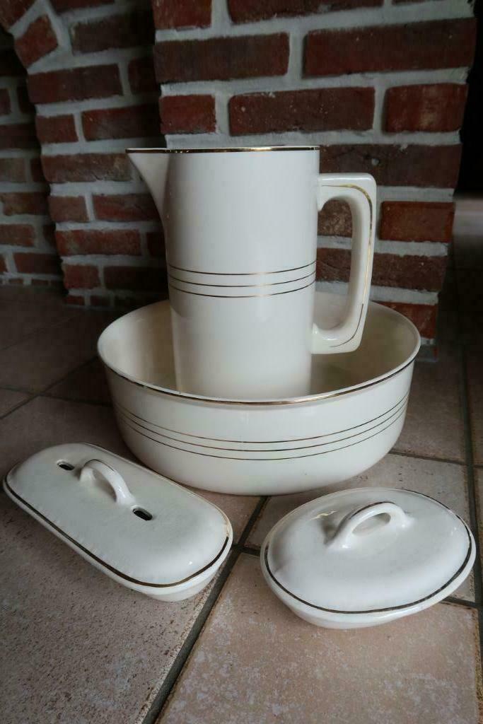 Vintage Keramische Pitcher  Wash Basin Set, Antiek en Kunst, Ophalen of Verzenden
