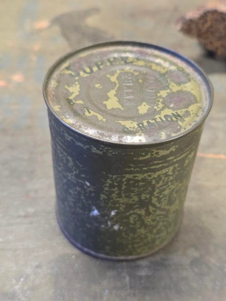 Ration USB non ouverte de la Seconde Guerre mondiale SOUPER, Enlèvement