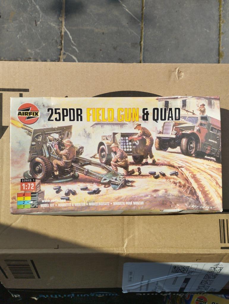 25 pdr Field Gun & Quad Airfix No. 01305, Hobby en Vrije tijd, Modelbouw | Figuren en Diorama's, Ophalen of Verzenden, Nieuw, 1:50 of kleiner