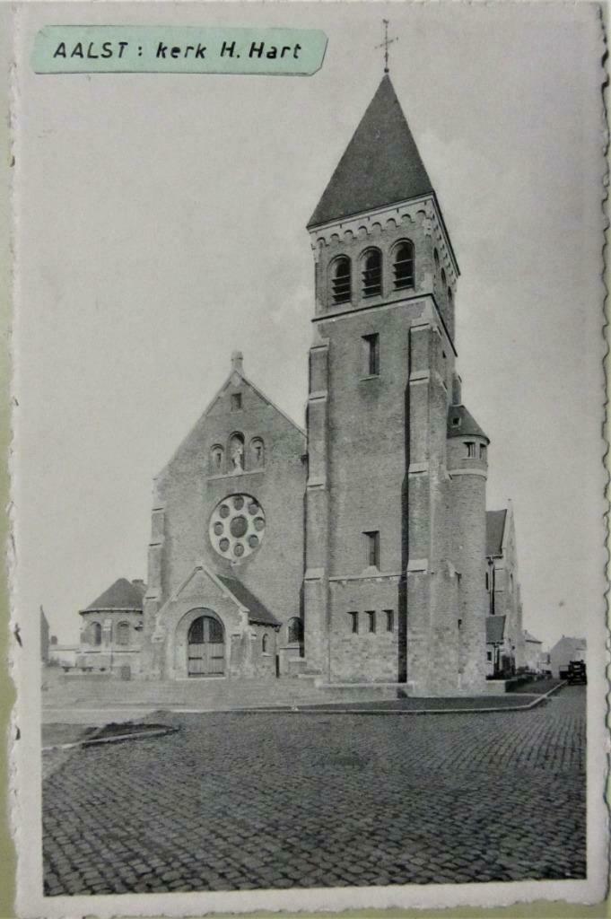 POSTKAART- AALST, H. HART KERK., Verzamelen, Ophalen of Verzenden, Ongelopen, Oost-Vlaanderen