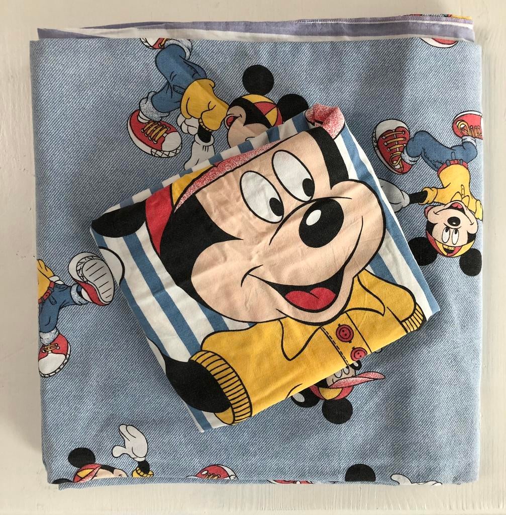 Housse de couette taie d'oreiller Mickey Mouse 1 personne, Enfants & Bébés, Garçon ou Fille, Enlèvement ou Envoi, Housse de couette