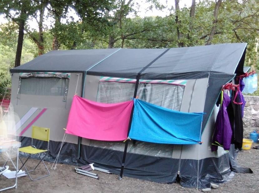 Campingcar vouwwagen Raclet Corail, Caravans en Kamperen, Vouwwagens, Raclet, tot en met 6, Grijs, Aanwezig, Ophalen