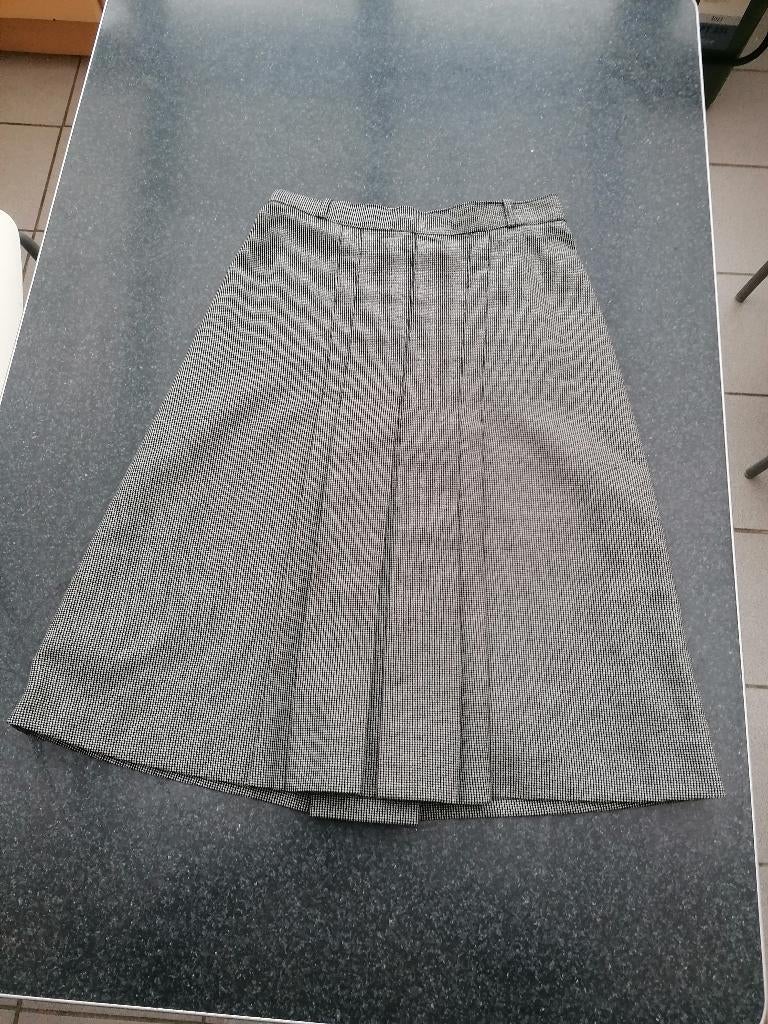 Rok 36 vintage zwart wit ruitje pied-de-poule, Enlèvement ou Envoi, Porté, Taille 36 (S), Autres couleurs