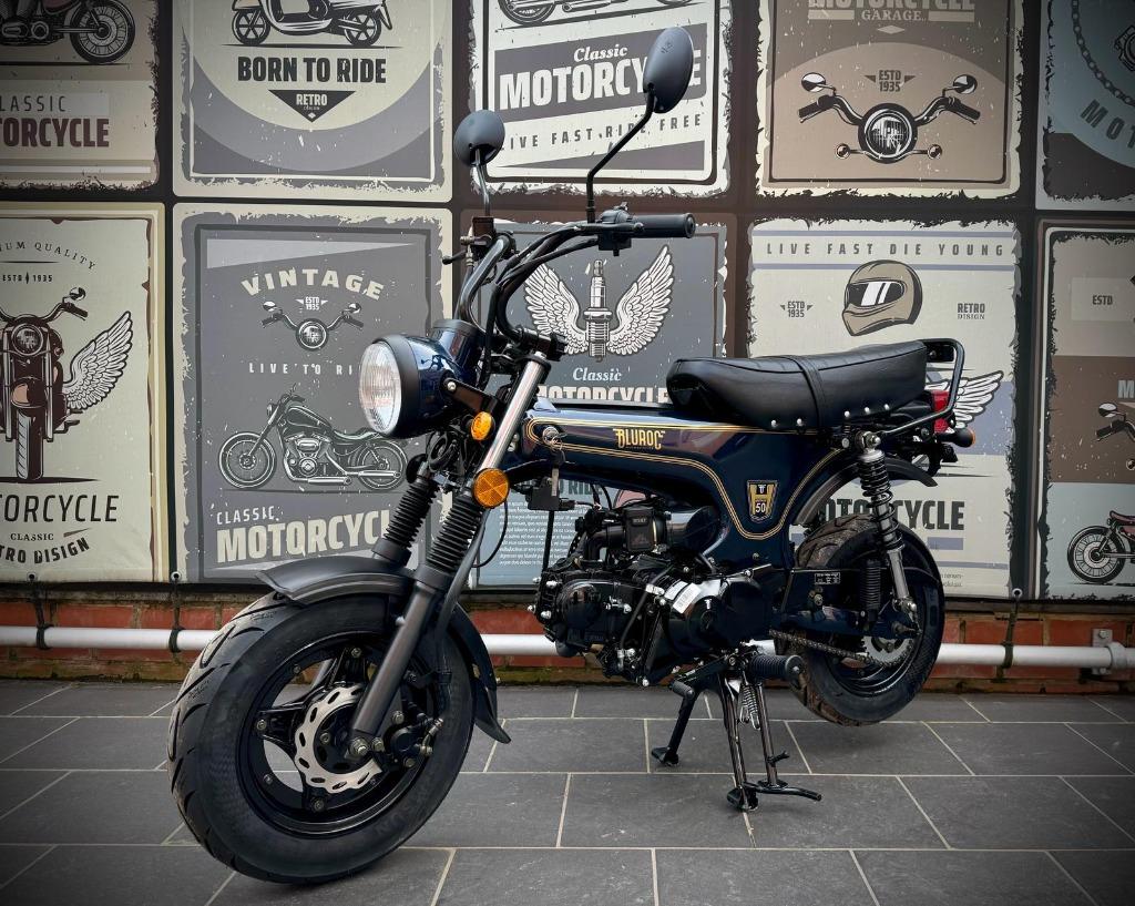 Nouvelle moto BLUROC Heritage Dax – 25 km/h, 45 km/h & 125cc, Jusqu'à 11 kW, Permis Moto A1 minimum, Particulier, Éclairage LED