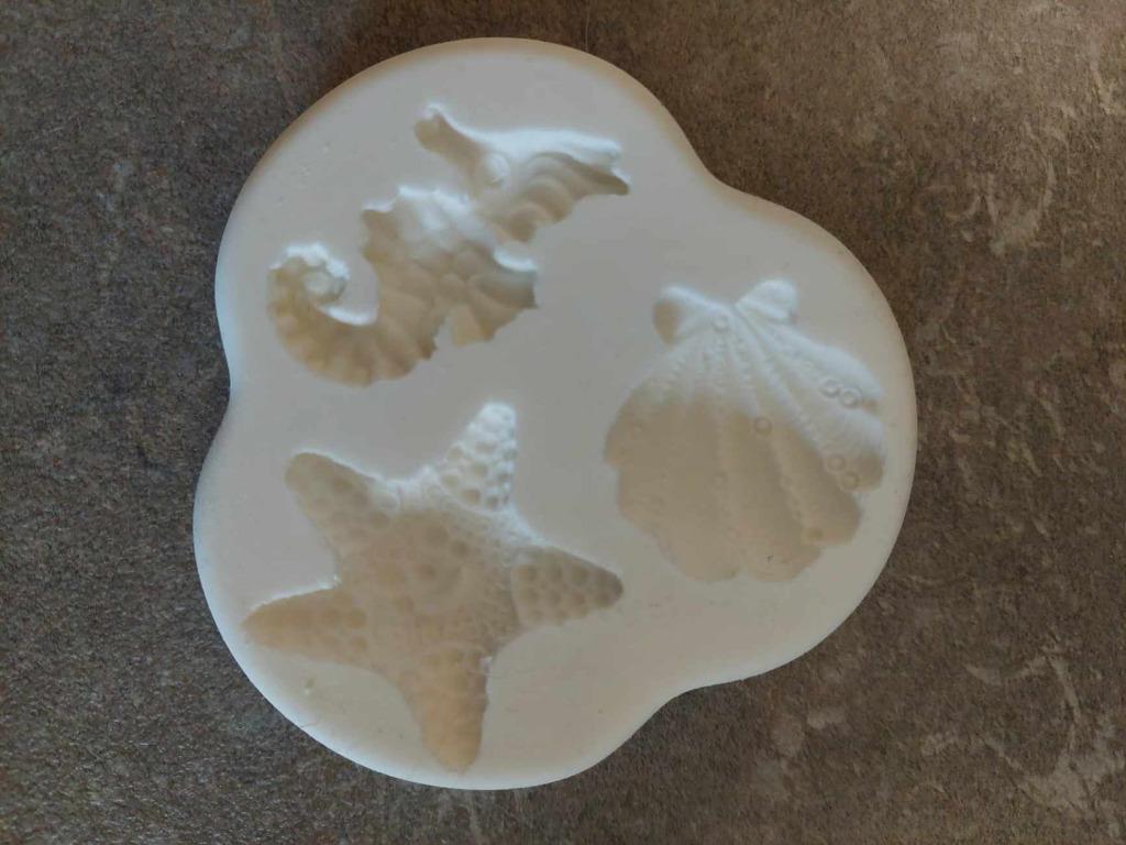 Siliconen mould zeester en zeepaardje, Ophalen of Verzenden, Zo goed als nieuw, Taarten of Cupcakes, Versiering