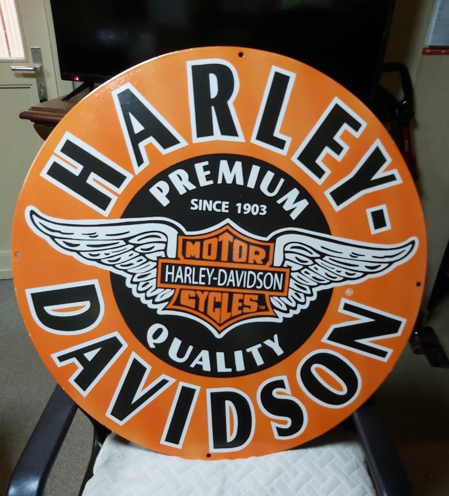 emaille reclamebord Harley Davidson, Ophalen, Nieuw, Reclamebord