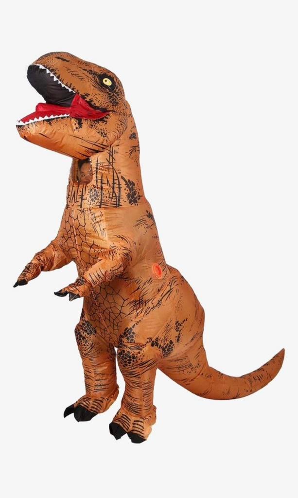 Opblaas kostuum kinderen T-Rex 110/140, Ophalen of Verzenden, Zo goed als nieuw