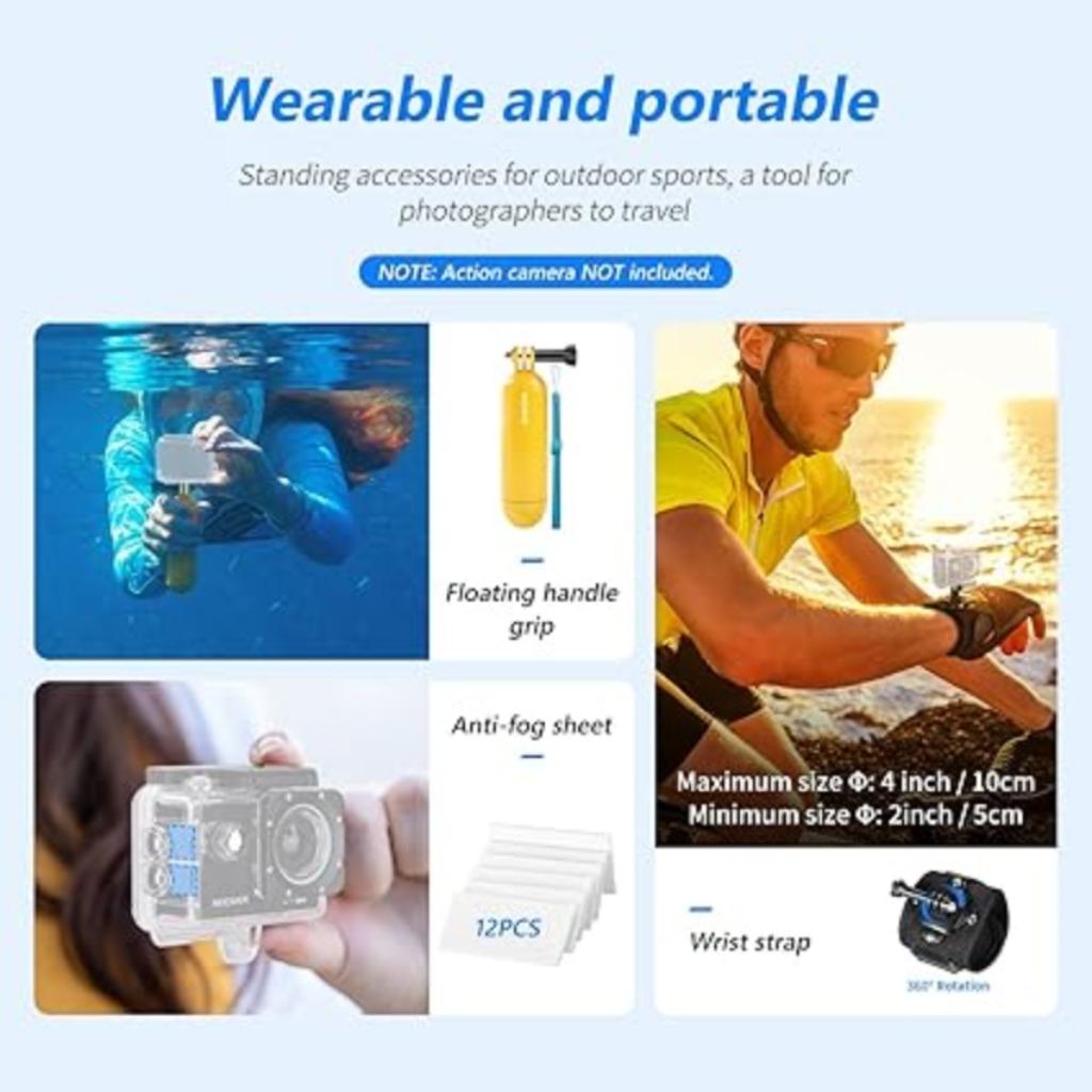 actiecamera accessoireset compatibel met GoPro Hero | Nieuw, -, Verzenden, -, Overige typen