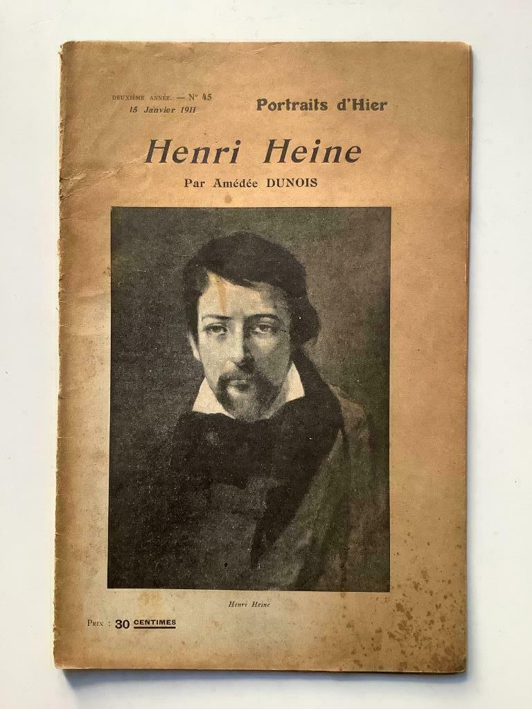 Portraits d'Hier Henri Heine par Amédée Dunois, Ophalen of Verzenden