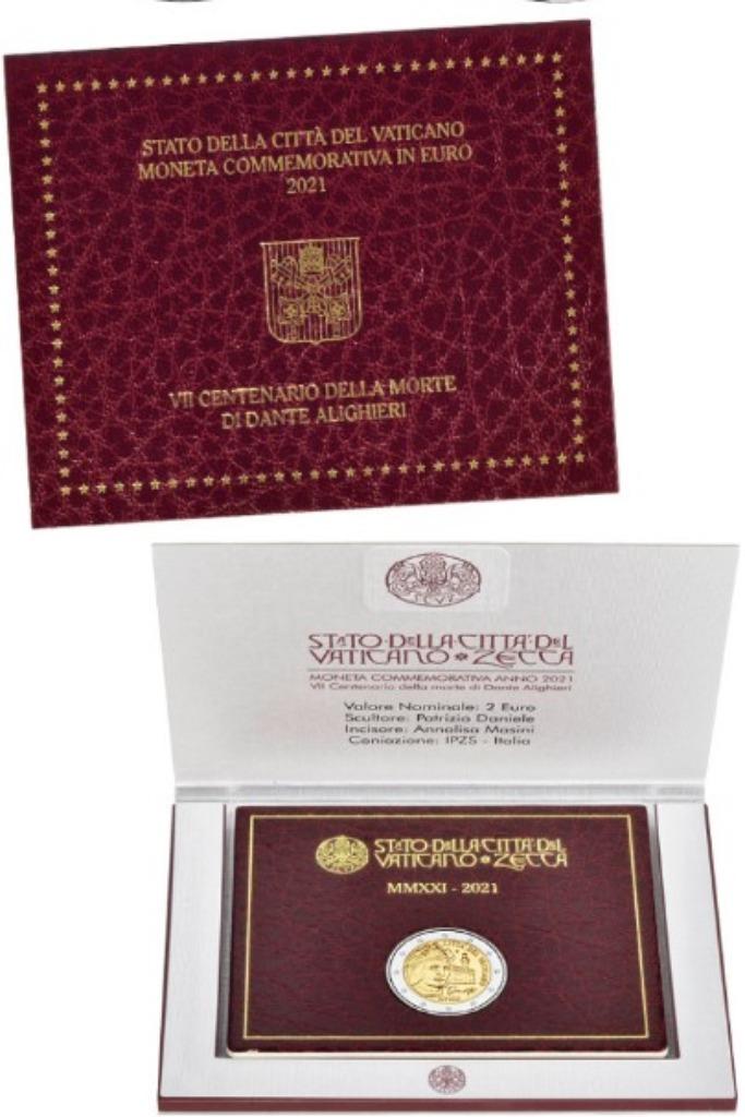 2 euros Cité du Vatican 2021 Dante Alighieri, Enlèvement ou Envoi, Vatican, 2 euros