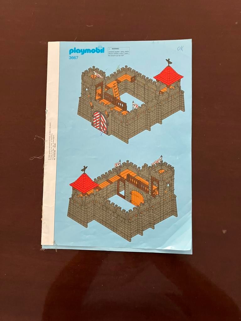 Instructions de montage château Playmobil 3667, Ophalen of Verzenden, Zo goed als nieuw