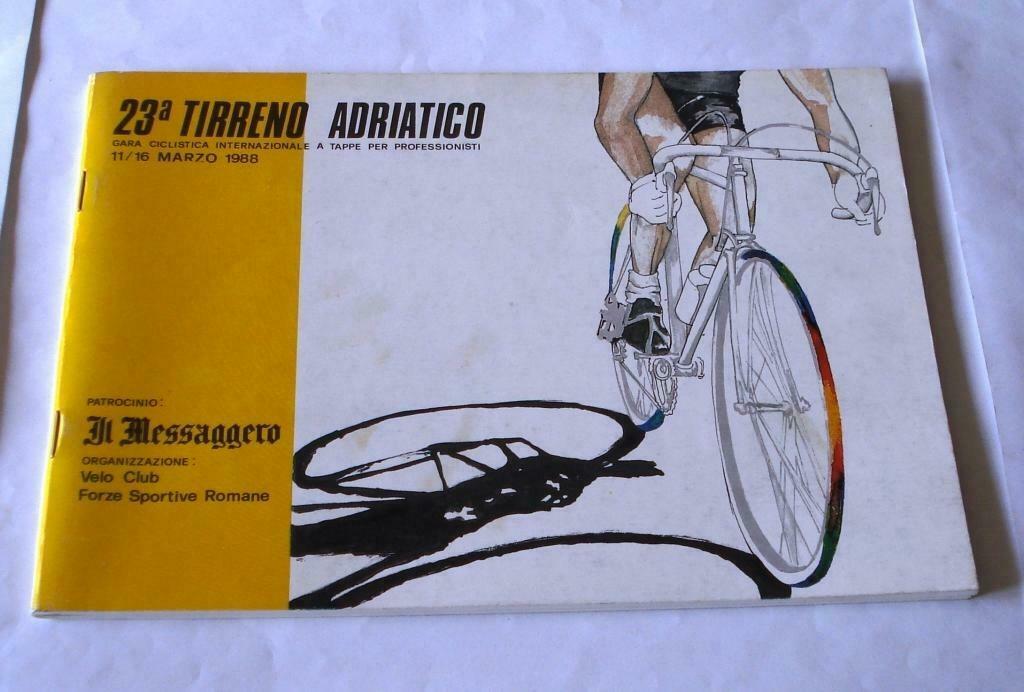 programmaboekje 23e Tirreno-Adriatico 1988, Ophalen of Verzenden, Gelezen