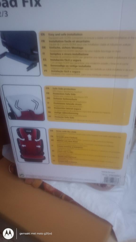 Kinderzitje auto, Autogordel of Isofix, Gebruikt, Zijbescherming, 9 t/m 36 kg