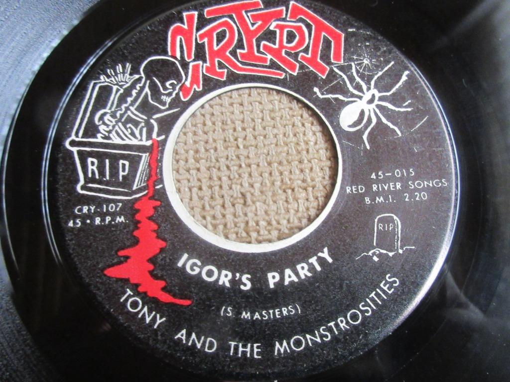 Tony and the monstrosities - Igor's lament - Igor's party, Enlèvement ou Envoi, Single, Utilisé, 7 pouces