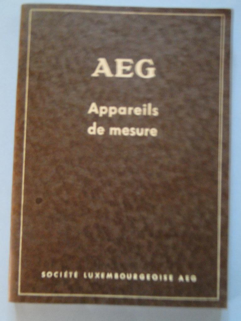 AEG appareils de mesure - catalogue 1939, Verzenden, Overige typen