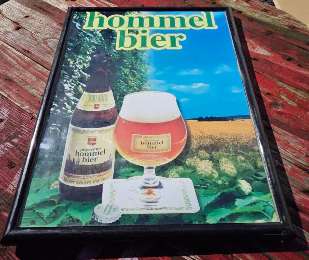 Hommelbier publiciteitskader, Verzamelen, Biermerken, Zo goed als nieuw, Ophalen of Verzenden