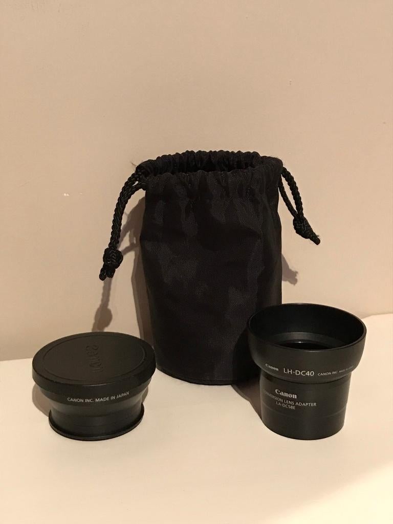 Canon WC-DC58A 0,75 groothoekconvertor + adapter, Ophalen, Zo goed als nieuw, Compact, Canon