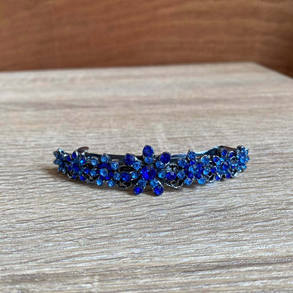Blauwe diamantjes haarspeld, Handtassen en Accessoires, Ophalen of Verzenden, Gebruikt, Haarspeld