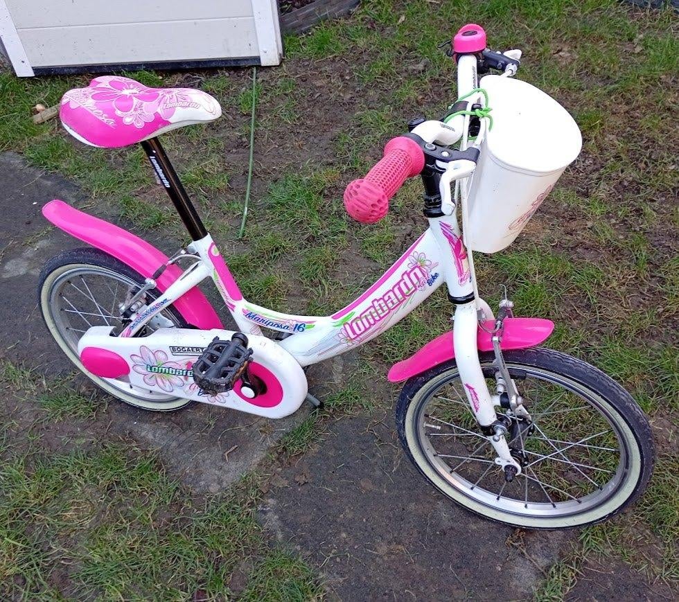 meisjesfiets, Ophalen, Lombardo, 16 inch, Handrem